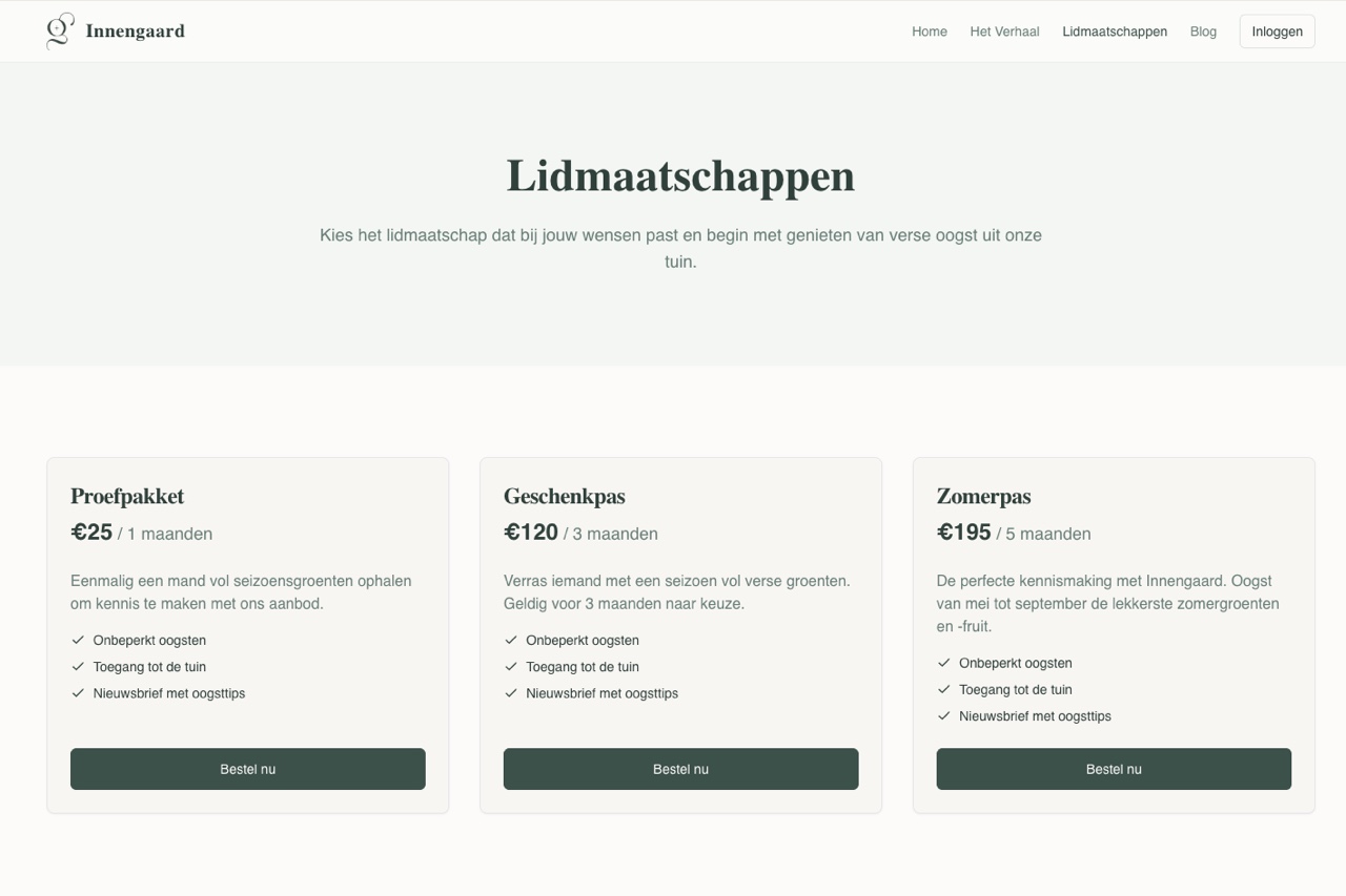 Lidmaatschapsbeheer voor een bloemen-pluk-tuin